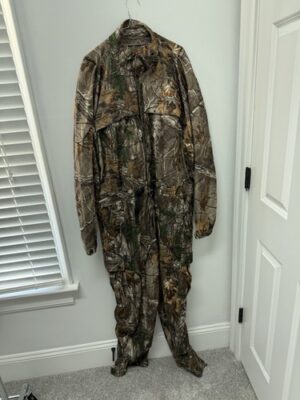 SCENTLOK Savanna Quickstrike (Built in Face Mask) CAMO COVERALLS Sz 2XL RealTre