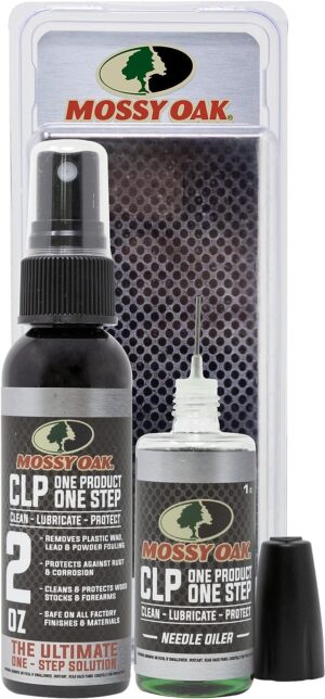 Mossy Oak Gun Oil - CLP Gun Lubricant - Premium Firearm Maintenance - Rust Preventative - 2 oz. Fine Mist Pump Sprayer & 1 oz. Needle Oiler